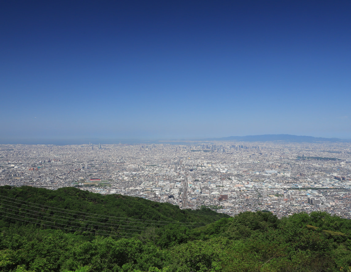 生駒山からの風景写真