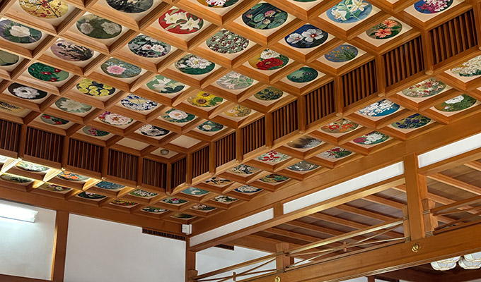 橘寺 往生院的天花板畫