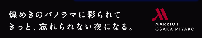 煌めきのパノラマに彩られてきっと、忘れられない夜になる。