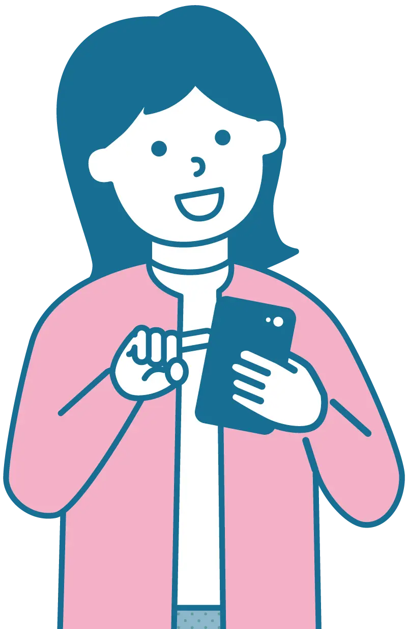 近鉄アプリ利用者のイラスト