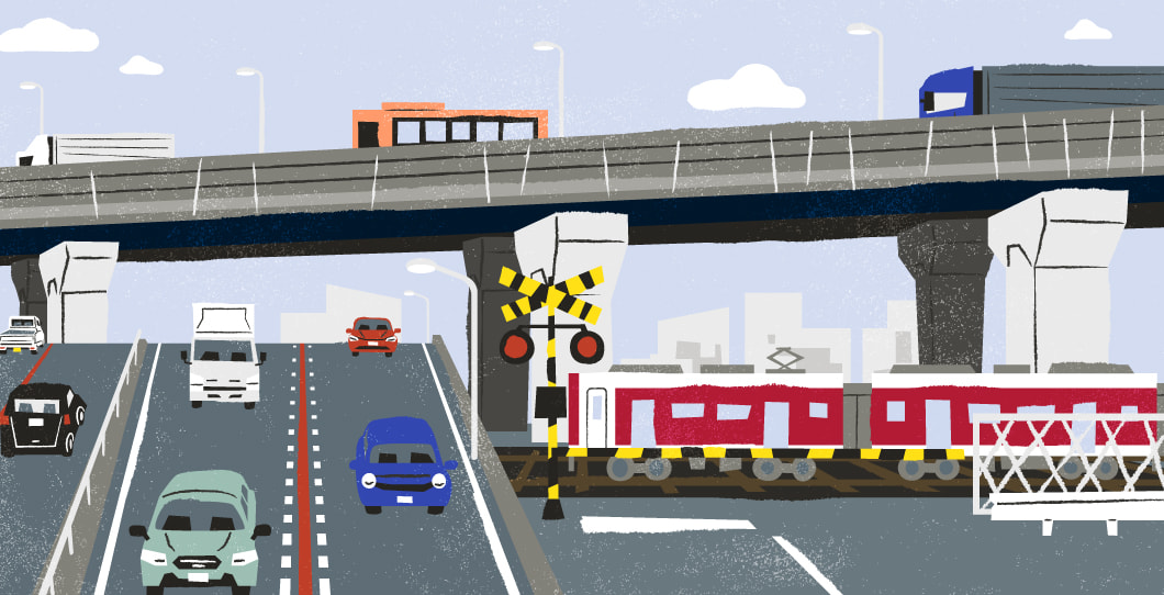 大阪阿部野橋・天王寺のイラスト