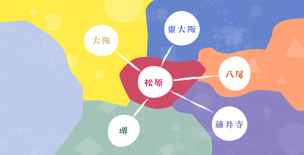 大阪府のへそをイメージしたイラスト