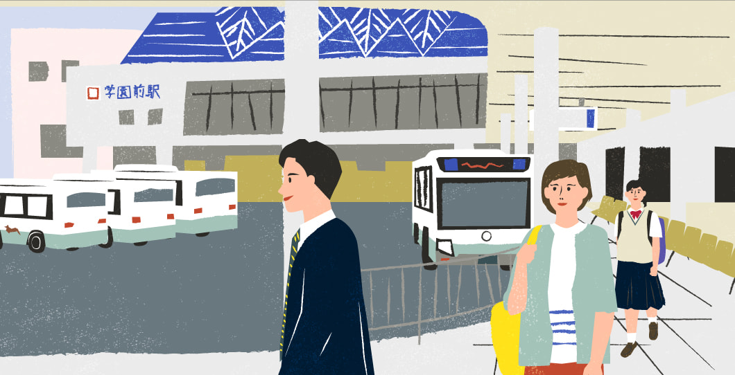 通勤・通学のイラスト