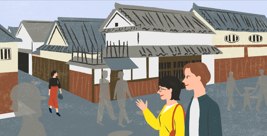 歴史を身近に感じるイメージイラスト