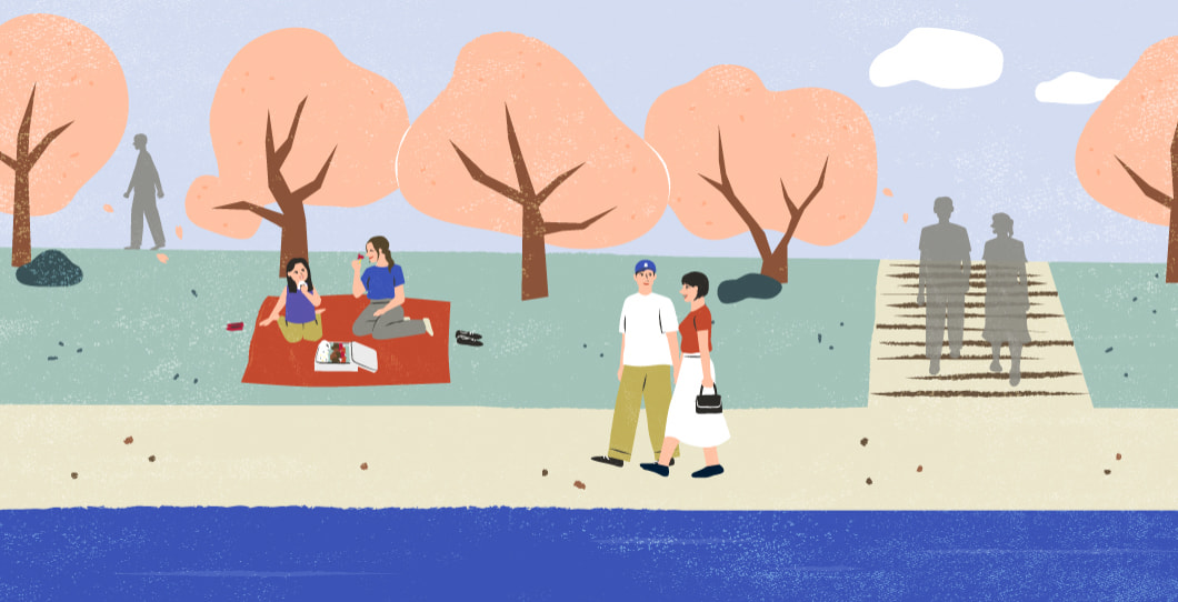 四季折々の行事が楽しめるイメージのイラスト