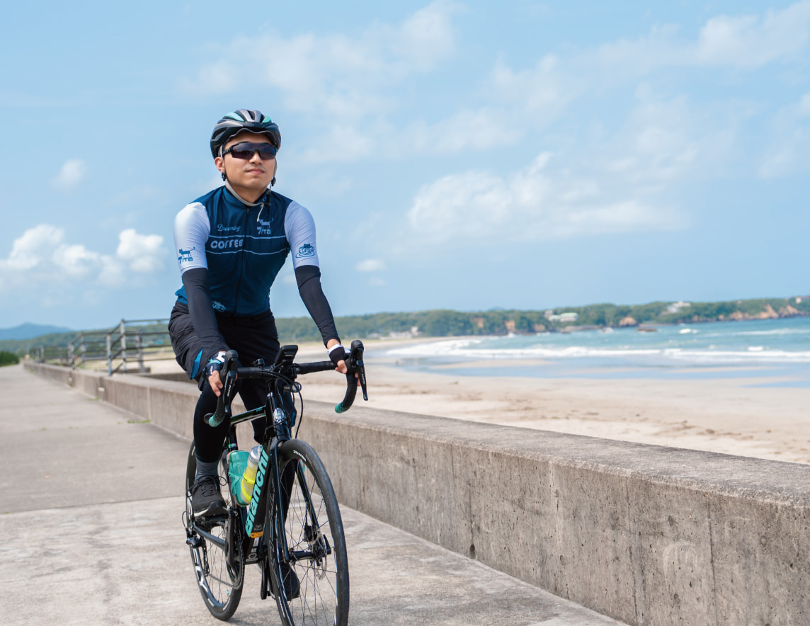 国府白浜をサイクリングするの写真