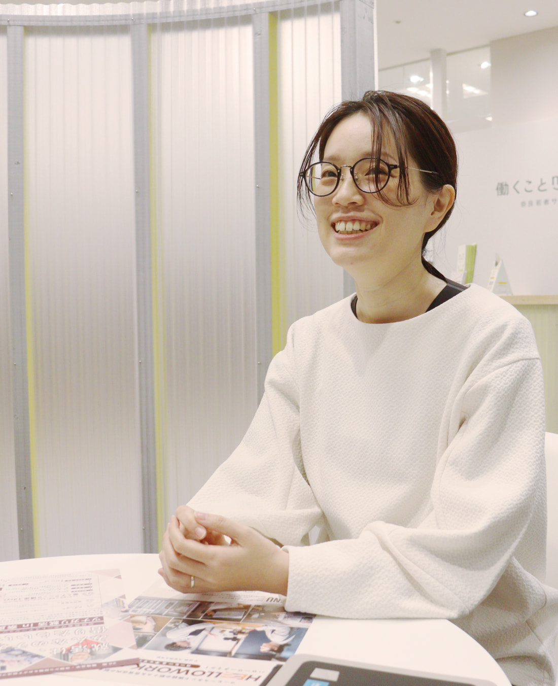 インタビューの写真