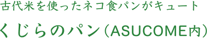 古代米を使ったネコ食パンがキュート くじらのパン（ASUCOME内）