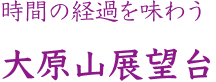 時間の経過を味わう 大原山展望台