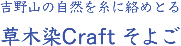 吉野山の自然を糸に絡めとる 草木染Craft そよご