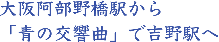 大阪阿部野橋駅から「青の交響曲」で吉野駅へ