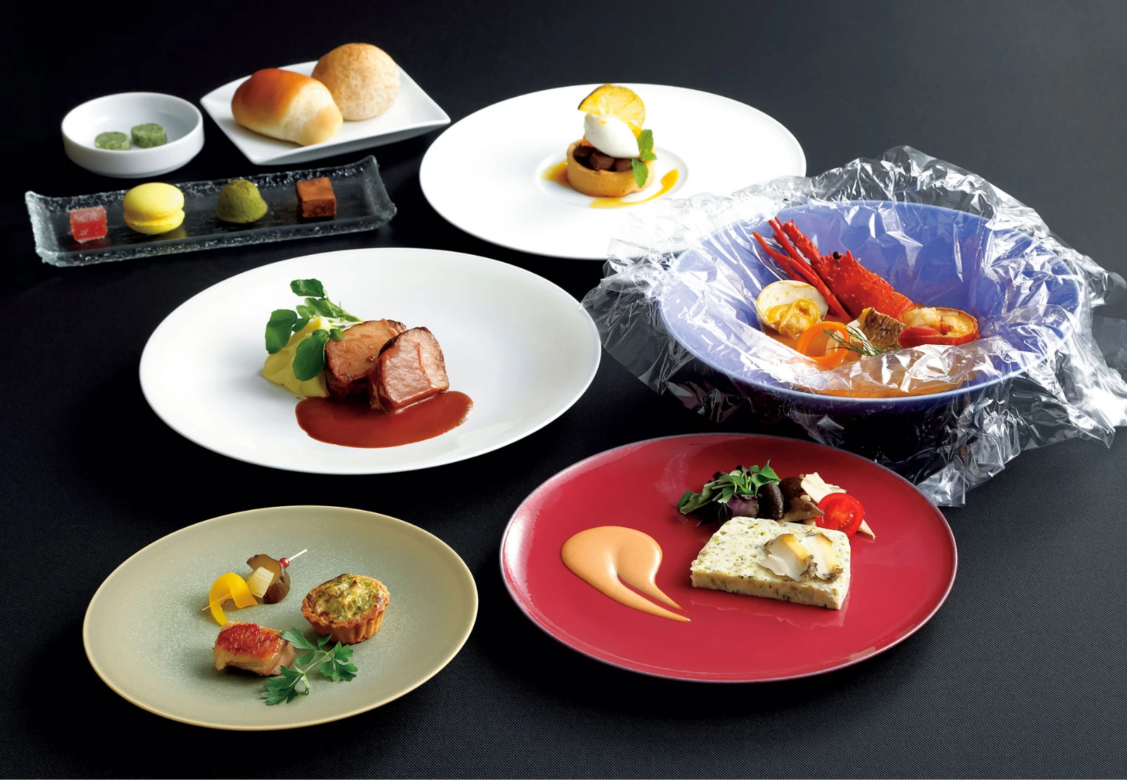フレンチコースの料理