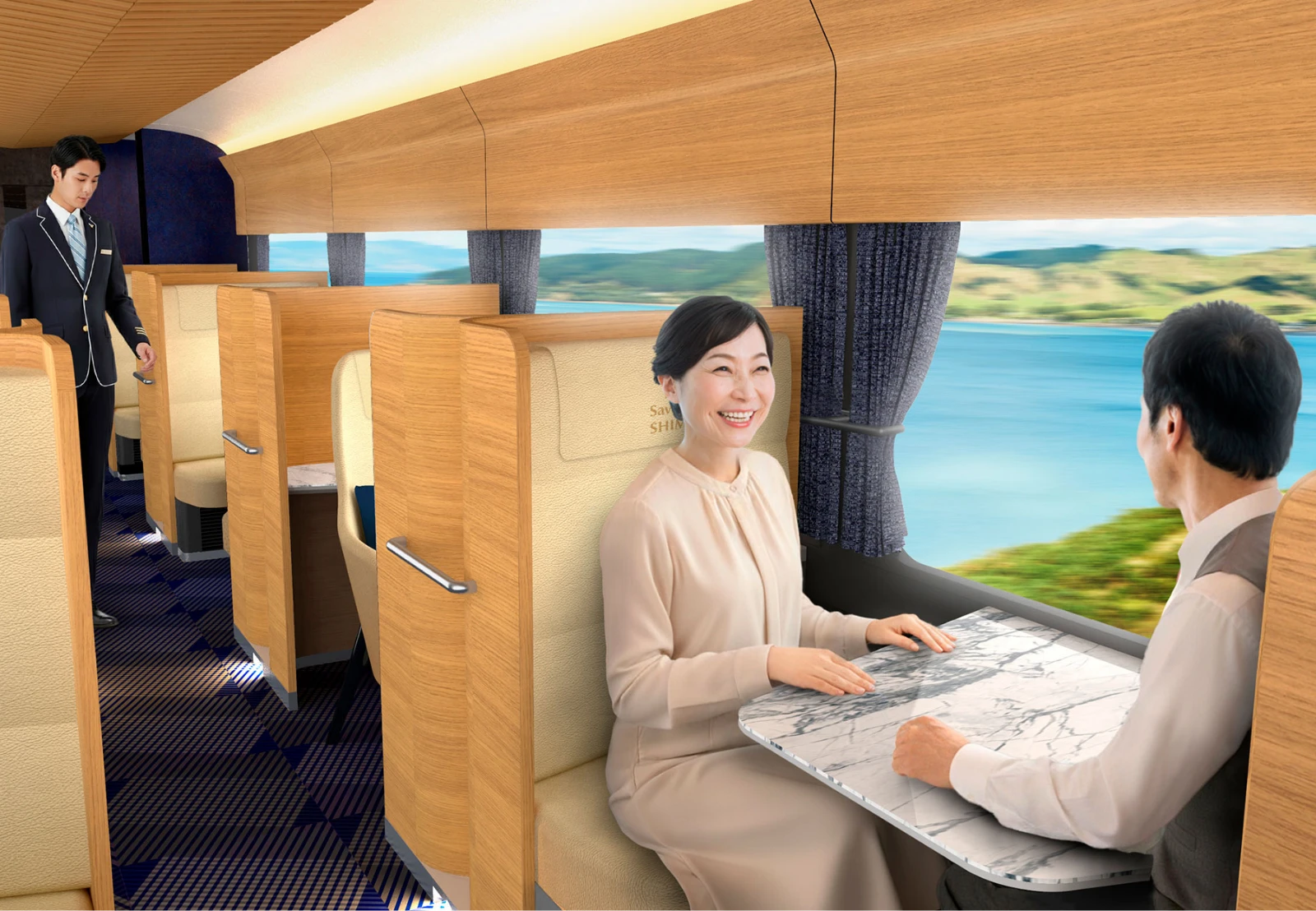 フレンチ膳1・2号車の車内