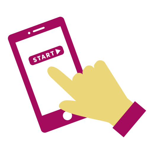 スマホから下のスタートボタンをタップ。