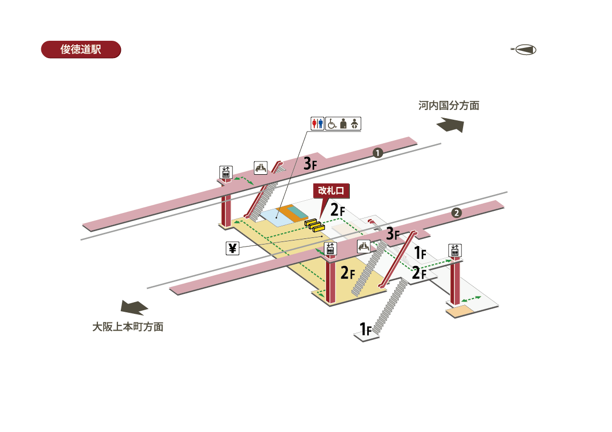 俊徳 道 駅