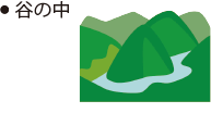 ● 谷の中